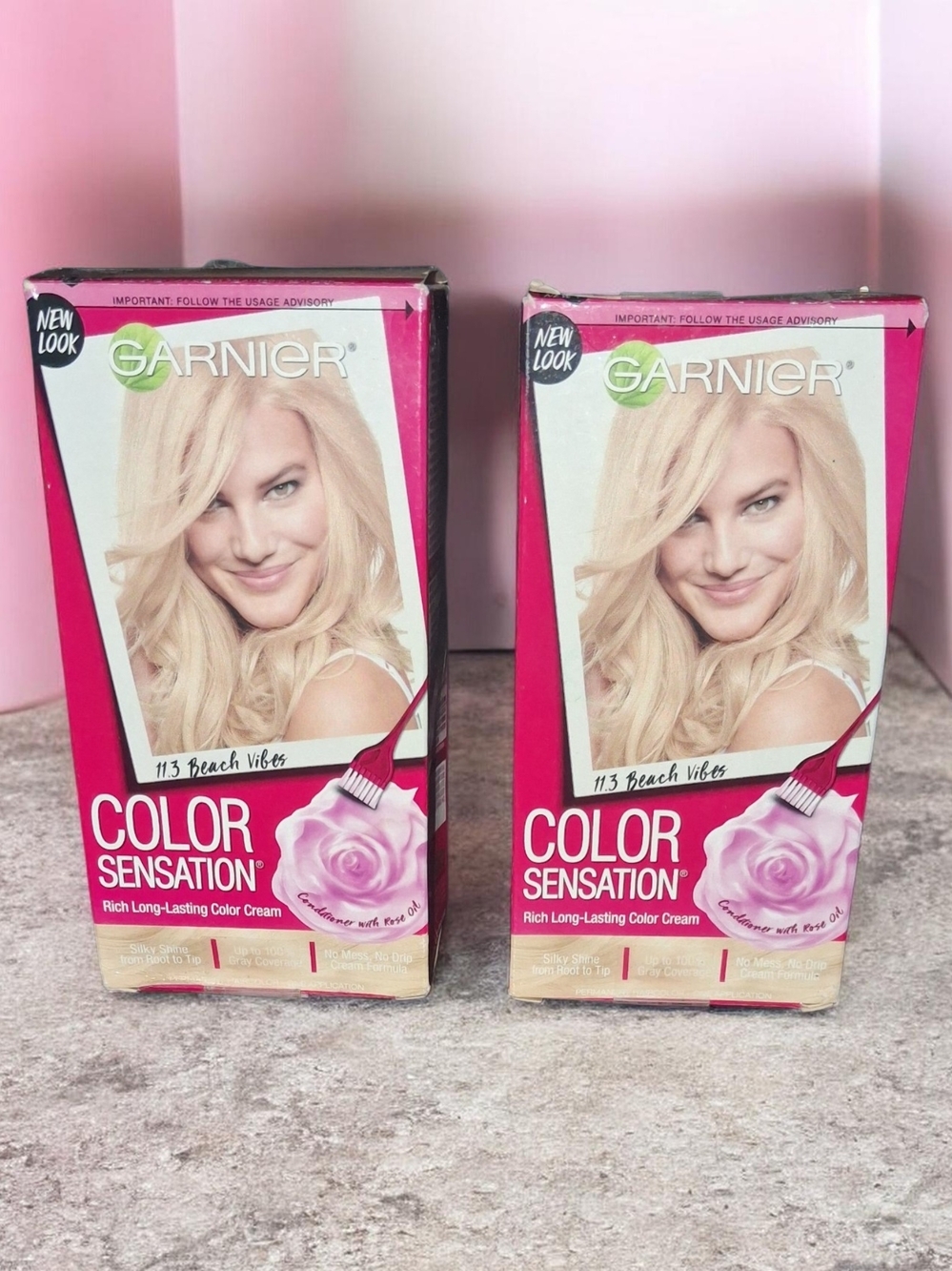 Garnier Color Sensation Hair Dye - Blonde with Pink Packaging